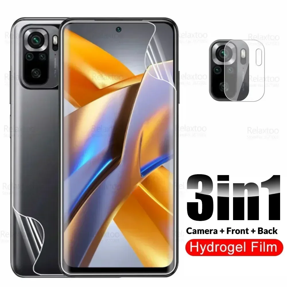 Pellicola Idrogel Anteriore Posteriore In Vetro Per Fotocamera 3 In1 Per Xiaomi Poco M5S Pellicola Salvaschermo Poko Little M5 S M 5 5 S Pocom5 Pocom5
