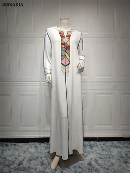 Abayas For Women Hooded Long Sleeve Maxi Dress Rhinestone Beaded Caftan Marocain Abaya Turkey New