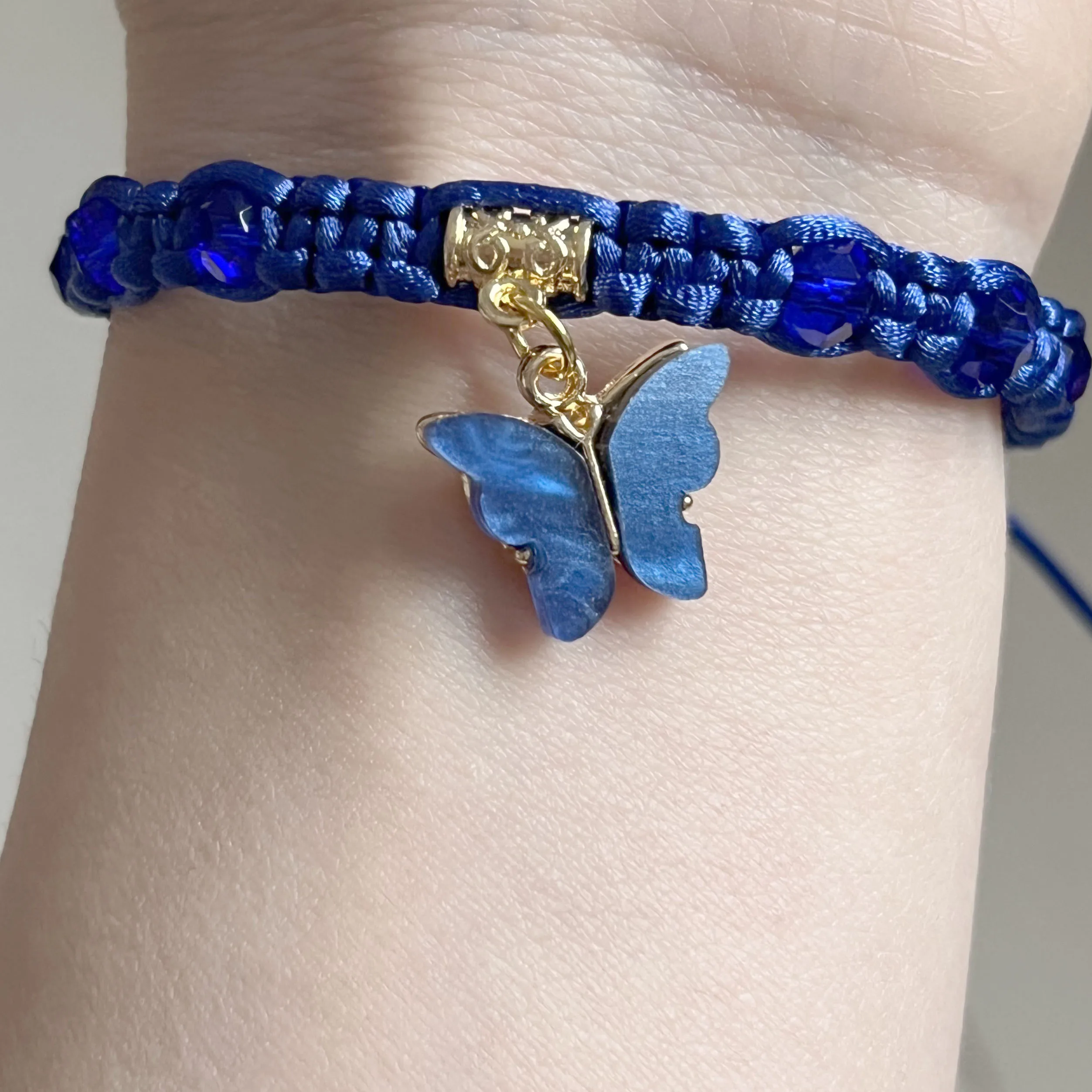 Butterfly Bracelet, Adjustable Hand Woven Bracelets, String Rope
