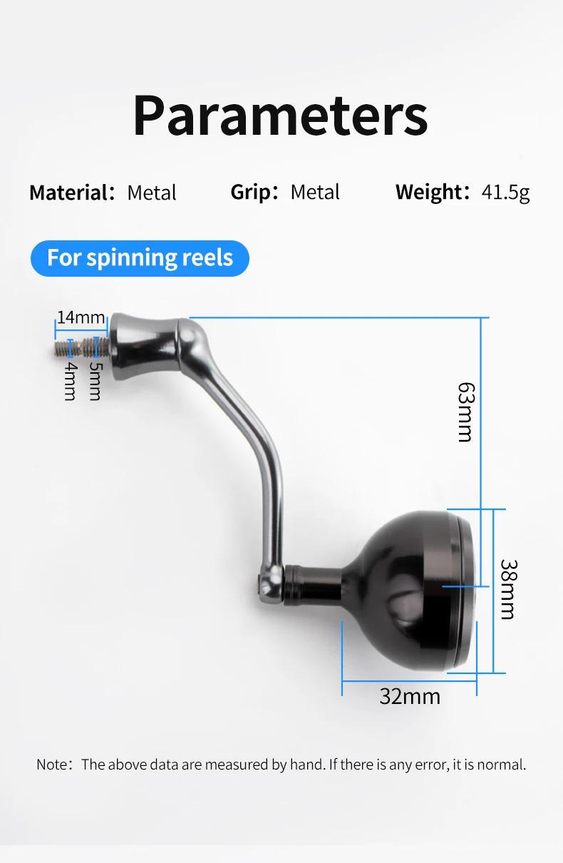 Huidiao CNC Aluminium Spinnrollen-Griff mit Schraubverschluss, Power Rocker Arm, Langlebiger Metallknopf, Ersatzteile für Angelrollen – Detail 2