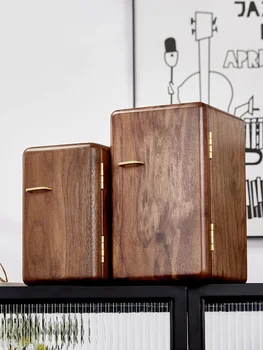 Luxury Wood Jewelry Box Storage Organizer Case Earring Display Nordic Vintage Multi Layer Jewelry Storage Box Large Capacity 360