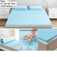 Matelas rempli d'éponge en mousse à mémoire de forme, drap de couvre-lit de matelas tatami pliant, matelas doux en coton à mémoire de forme éponge 6