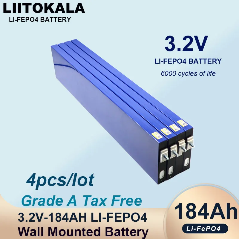

Литий-железо-фосфатный аккумулятор Liitokala, 3,2 в, Ач, 4 шт.