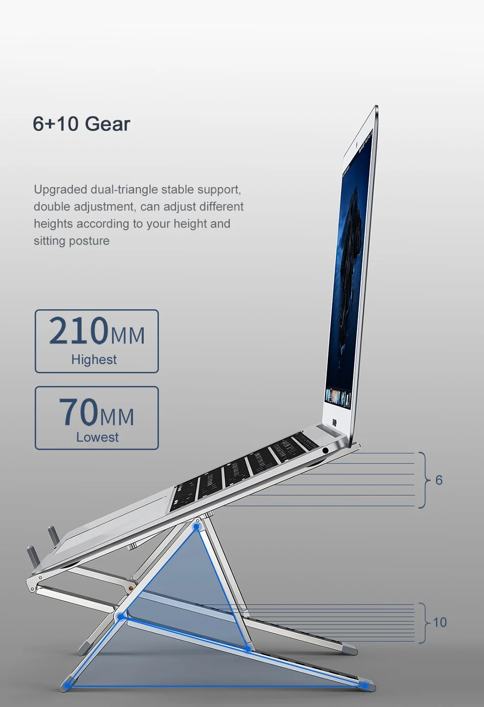 Tablet, Suporte Notebook, Mini Suporte Dobrável Computador, Riser Cooling Stand