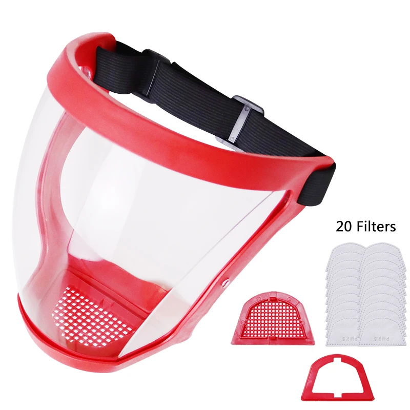 Lot De 23 Visières De Protection Faciale - Anti-buée, Transparentes, Réutilisables, Monture Chapeau