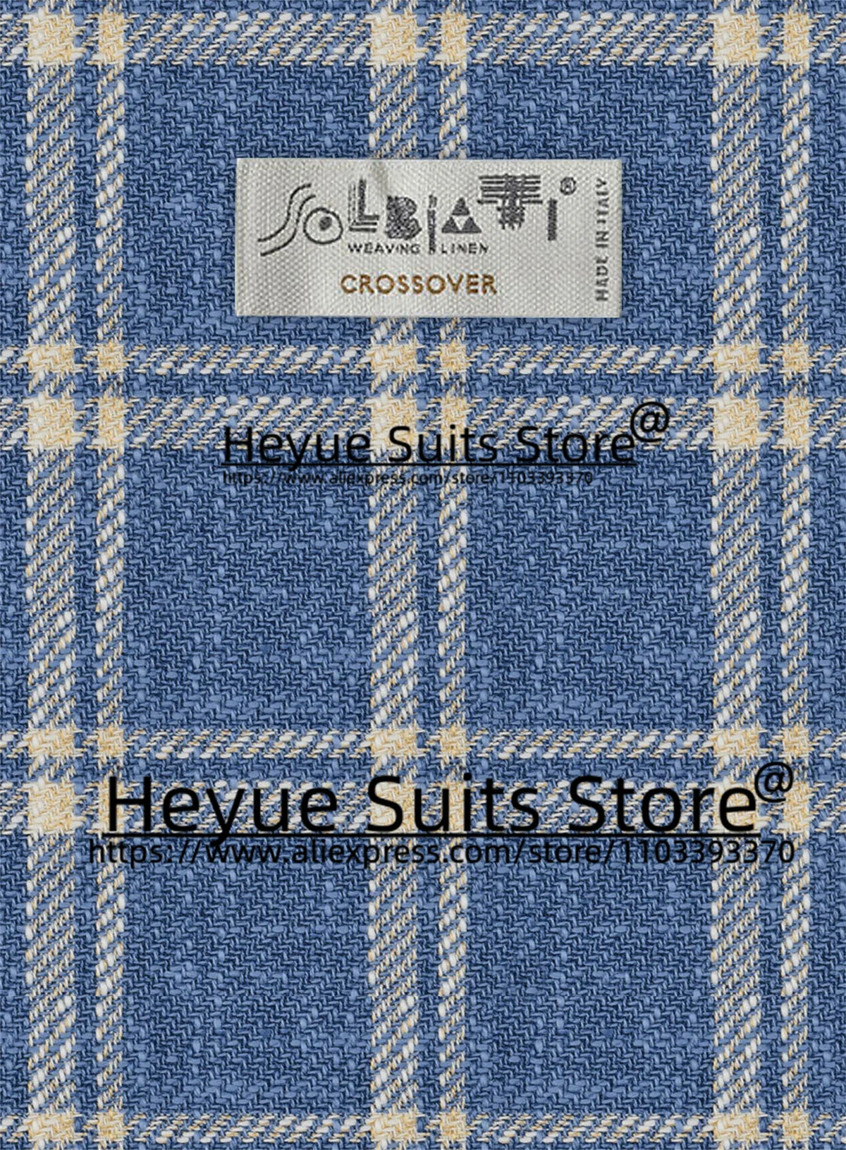 Handsome Sky Blue Plaid Prom Men Suits Slim Fit Notched Lapel Groom Formal Tuxedos Prom 2 Pieces Sets traje de hombre elegante