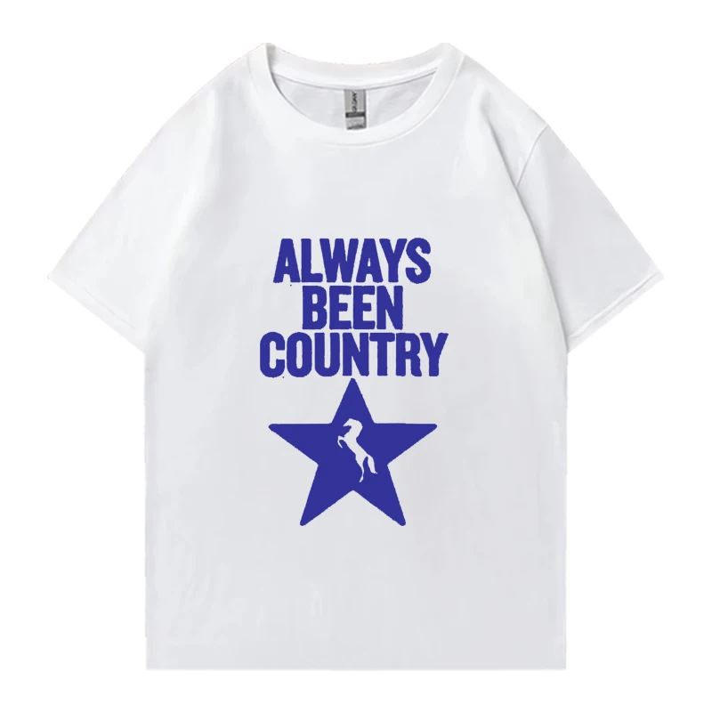 

2024 New Beyonce Always Been Country print T shirt Men Women vintage Oversized short sleeve T-shirts Unisex 100% Cotton Tops