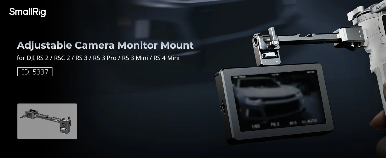 Adjustable Camera Monitor Mount for DJI RS 3/RS 3 Pro/RS 3 Mini/RS 4 Mini Stabil