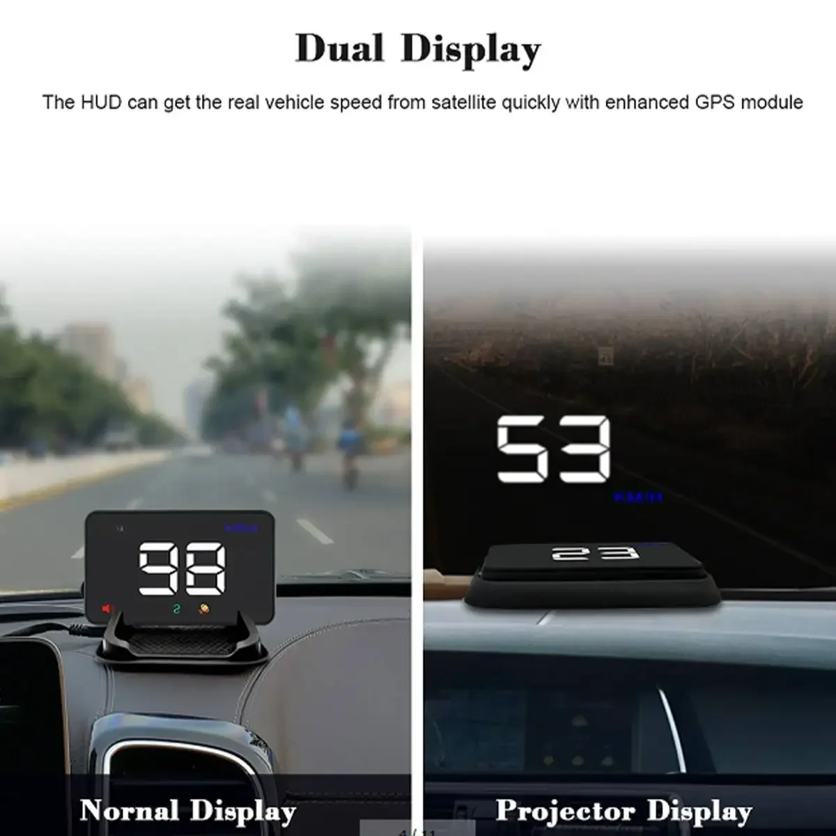HD A5 HUD  ֽ GPS ӵ ڵ ,  ÷ KM/h MPH,   ڵ ׼, 3.5 ġ