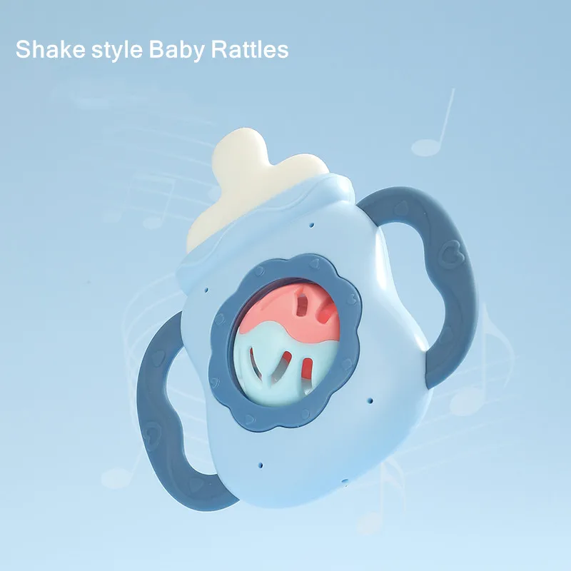 Baby Rattle Toy Milk Nursing Bottle Shaped Hand Bell Can Be Grabbed And Bitten Teether Newborn Can Bite Teether Newborn Gift 5