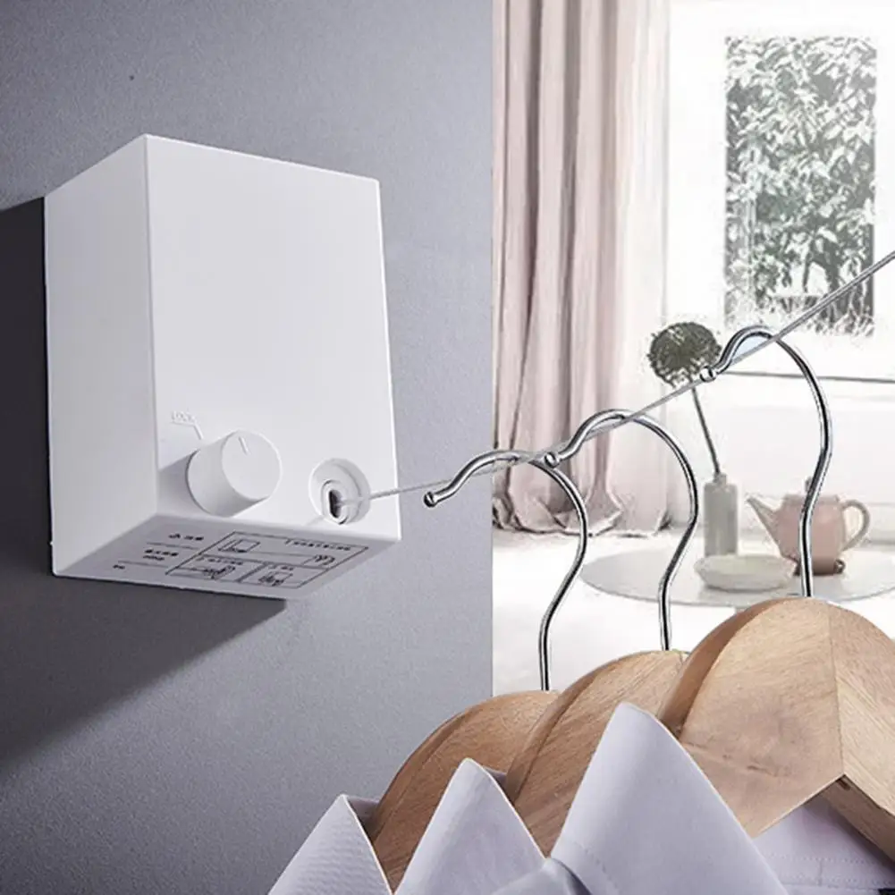 Corde à linge rétractable, 1 ensemble, bonne capacité de charge, en acier inoxydable, Invisible, rétractable, suspension murale pour vêtements - AliExpress