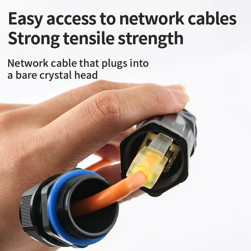 Waterproof Shielded RJ45 Coupler for Ethernet LAN Cable Connections (1/5 Pack)