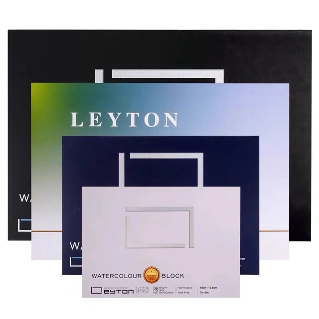 LEYTON Watercolor Block 100% Cotton 300g 20sheets Professional Water Color  Paper Acid Free For Painting