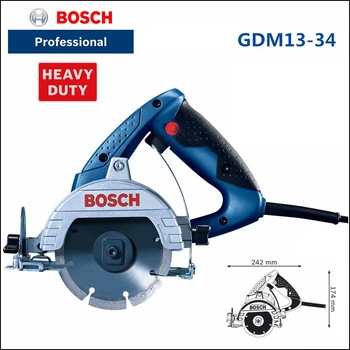 Bosch GDM 13-34 원형 톱, 헤비 듀티 슬로팅 타일 스톤 대리석 절단기, 전기 1300W 디스크, 휴대용 톱 전동 공구