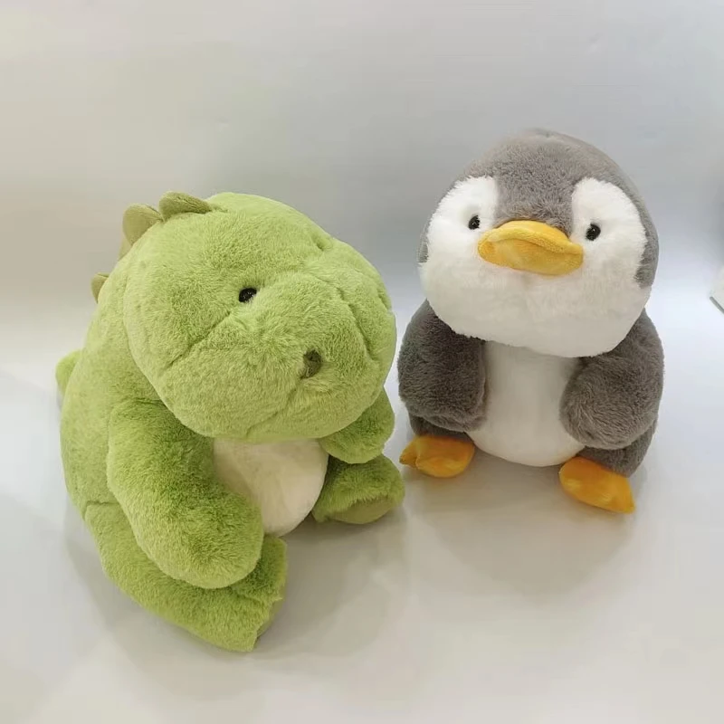 25/35cm New Design Dinosaur Plushies Cute Pig Stuffed Animal Toys Penguin Sleeping Pillow Bed Dolls Birthday Gifts For Children stuffed penguins for kids middle size stuffed penguin plush doll animal pillow cushion birthday christmas gift for kids children