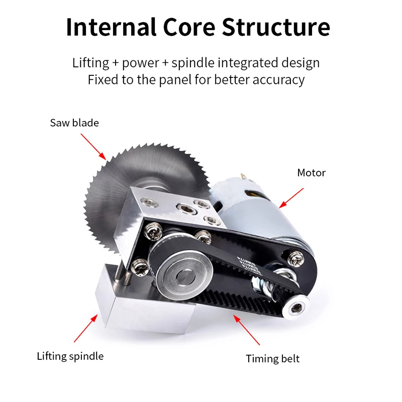 Mini Table Saw Woodworking Electric Bench Saw DIY Hobby Model Crafts Cutting Tool 96W Electric Desktop Saws 5