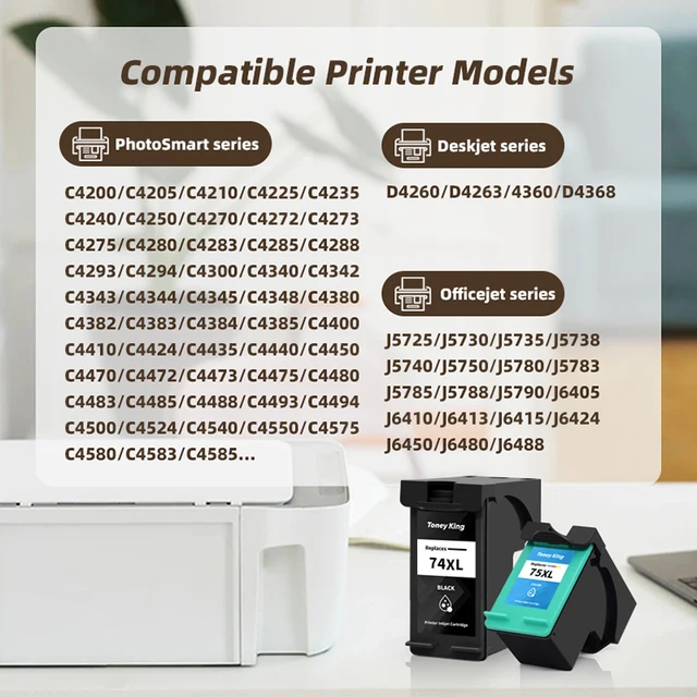 Kit Cartucho 74 Preto E 75 Colorido Para Impressora Hp | Parcelamento - Foto 7