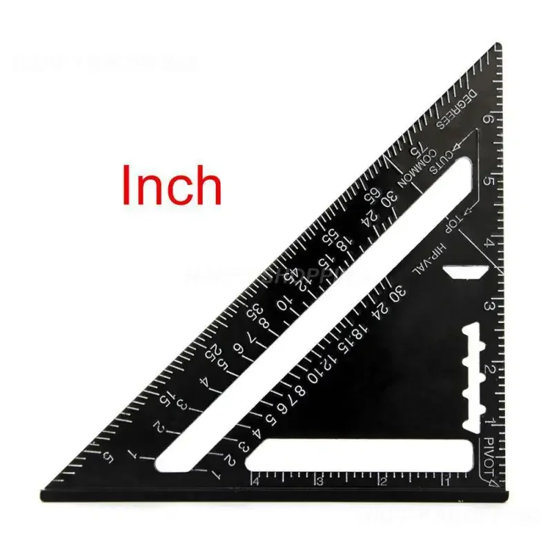 

Aluminum Degree Triangle 90 Measuring Gauge Square Inch Precision Angle Woodworking High Ruler Alloy Tool Metric Protractor