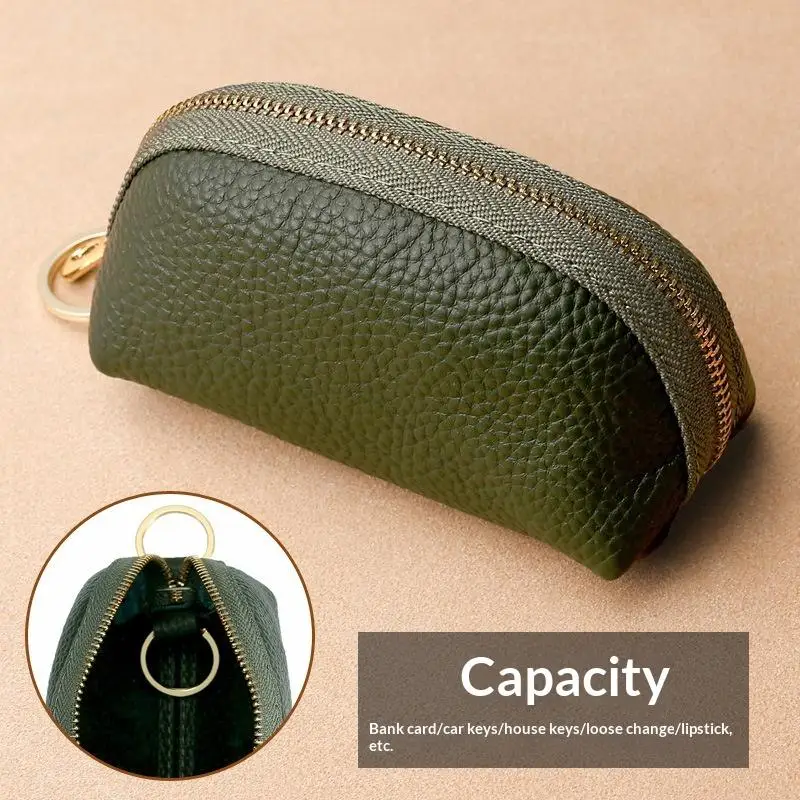Elegant PU Leather Key Case & Zipper Pouch Wallet