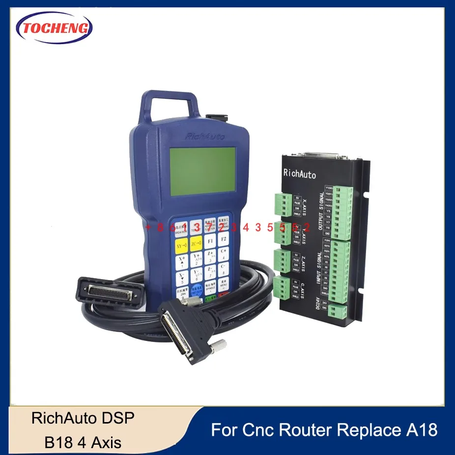 Фото 4-осевой контроллер ЧПУ RichAuto DSP B18 B18S B18E, USB-соединение, система управления движением для ЧПУ-маршрутизатора, замена A18 руководства №1