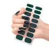 Semi Cured Gel Nail Sticker Pure Color UV LED Lamp Lasting Nail Self Manicure Decals Covered Adhesive Long Waterproof Full R0B8 6