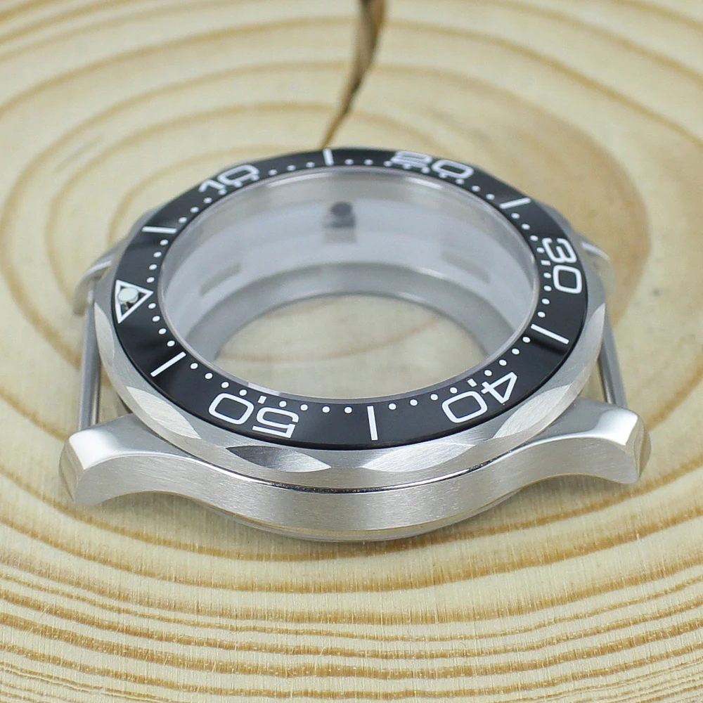 41 mm silbernes Uhrengehäuse, Edelstahlgehäuse, Saphirglas, 10 ATM, für Seamaster 300 NH34 NH35 NH36NH38 Uhrwerk, Uhrenzubehör – Detail 6
