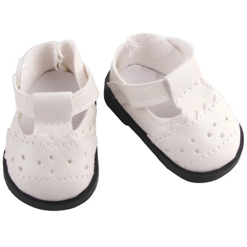 5cm Pu Leather Mini Doll Shoes Cute lace-up Boots For EXO,30CM Cotton,14 Inch American Doll,Russia,Nancy,Lesly,Nenuco Dolls Toy 6