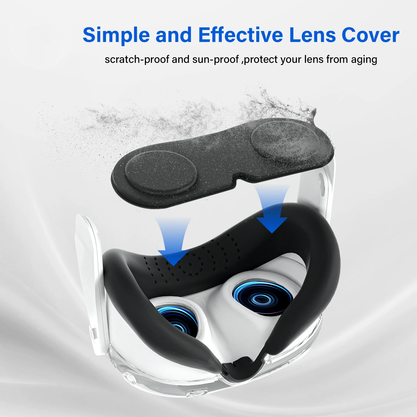

For Quest3 VR Helmet Eight-in-One Kit Mask Handle Cover Lens Cover Protective Bag