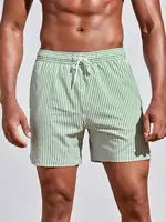 New 3d Line Splicing Men's Sports Shorts For Summer Casual Soft Personalized Breathable Holiday Polyester Beach Surfing 2