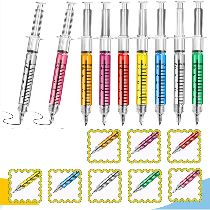 

150pcs Syringe Pens Retractable Fun Novelty Pen for Nurses Medical Ballpoint Pens for Halloween Party Favor