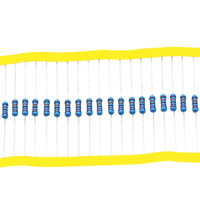 1% Metal Film Resistors 1/2W 1&Omega;~4.7M&Omega; 0.5W 4.7 10 47 100 200 470 910 1K 4.7K 10K 22K 100K 220K 470K 910K 1M 2.2M ohm 50pcs