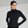 New Solid Color Women's Yoga Jacket Waist Tight Top Outdoor Jogging Exercise Jacket Training Clothes With Thumbtacks 4