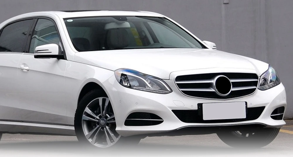 메르세데스 벤츠 W212 E 클래스 스포츠 E250 E350 E400 E550 2013-15용 글로스 블랙/카본 파이버 룩 프론트 범퍼 스포일러 립 스플리터