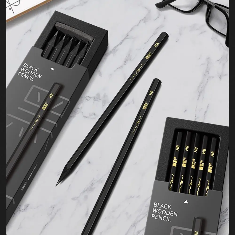 10/30PCS Professional Black Wood Graphite Pencil HB 2B Black Lead HB/2B Pencil Sketch Pencil Set Students Art Drawing Stationery 2