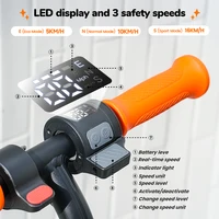 Trottinette électrique pour enfants K2Pro, moteur 150W, pneus de 6 pouces, batterie 18V, vitesse maximale 16km, portée 6-9km, Orange, noir, 3 vitesses avec LED 6