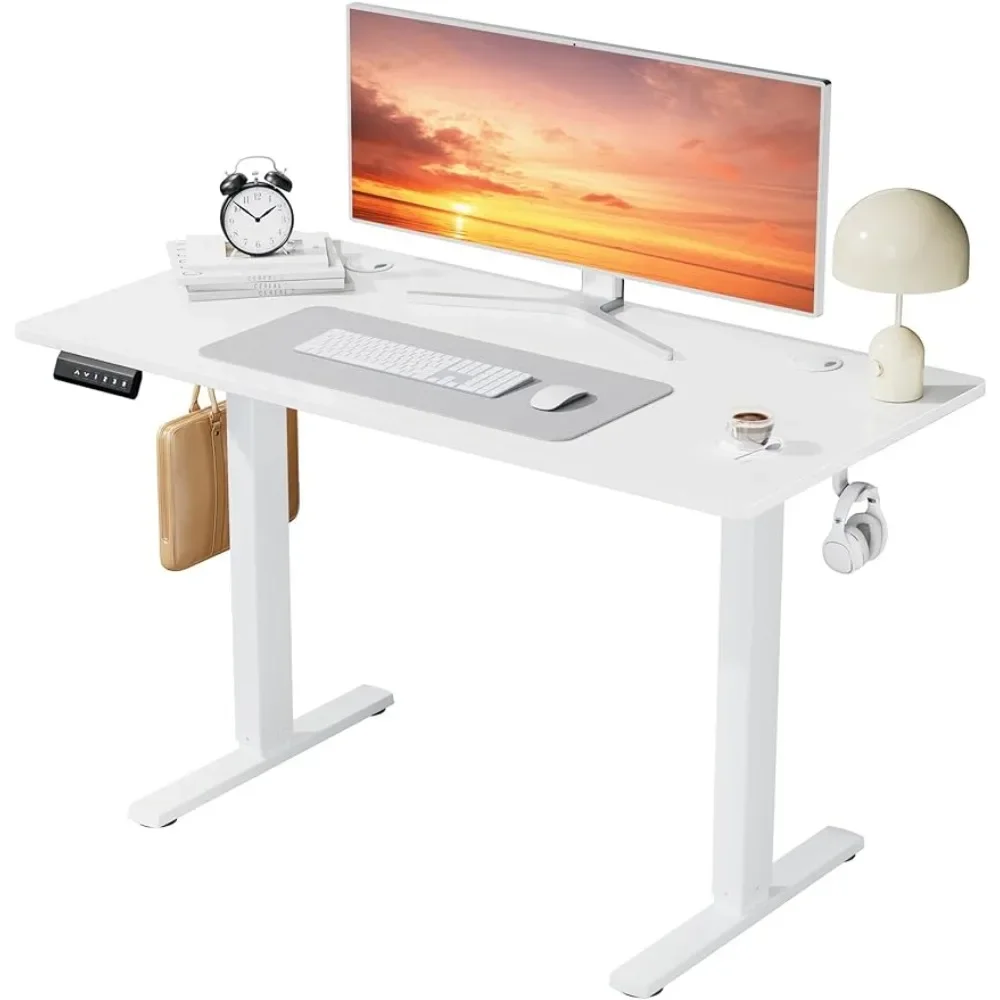 

Standing Desk With Whole-Piece Desktop Board Computer Table 48x24in Electric Height Adjustable Stand Up Desk Freight free