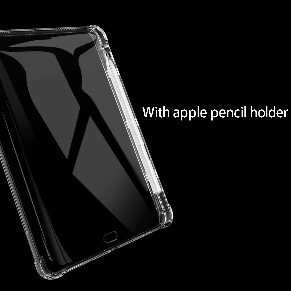 Silicone Shockproof Transparent TPU Tablet Back Cover Case