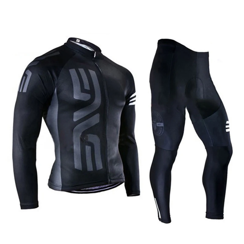 Cycling Jersey Long Sleeve Men Bicycle Clothing Long Pants Gel Padding Spring Autumn