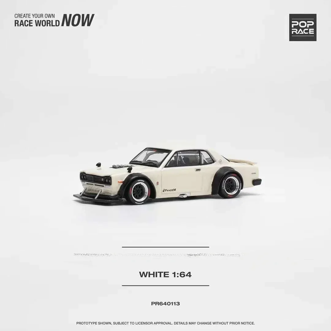 XCartoys x Pop Race 1:64 Skyline 2000 engine V8 DRIFT WhiteDiecast Model Car 2