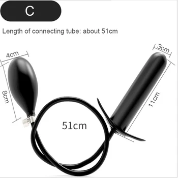 Inflatable Anal Plug Dildo Vibrator Expandable Pump Vagina Dilator Max 12cm Adult Sex Toys Men Women Huge Anus Balls Butt Beads 6