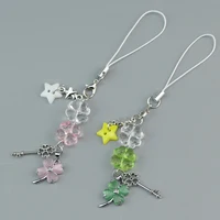 Lucky Leaf Phone Charms Pendant Cute Key Chain Cases For Phone Chain Samsung Schoolbag Books CCD Camera Key Pendant Accessiroes 6