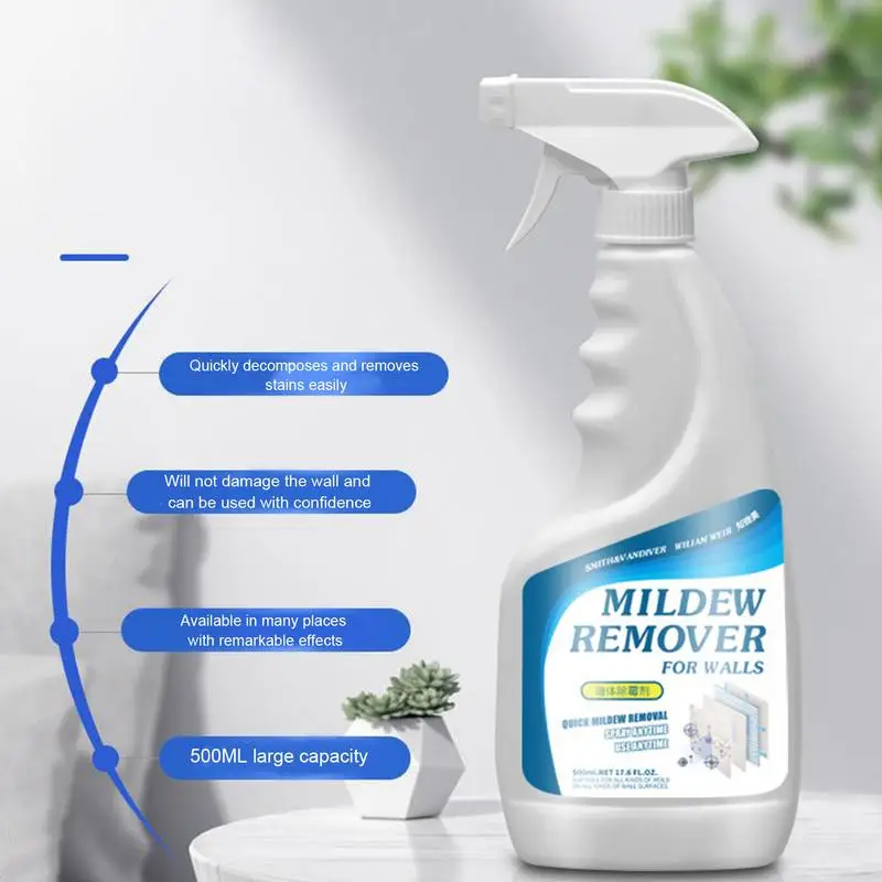 500ml Mould Cleaning Spray Wall Mold Remover Bathroom Kitchen Effective Mildew Removal Cleaner