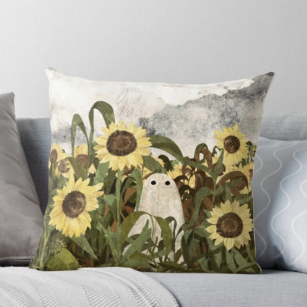 

There's A Ghost in the Sunflower Field Again... Throw Pillow Cushions Pillowcase Cushion Decorative Cushions For Luxury Sofa