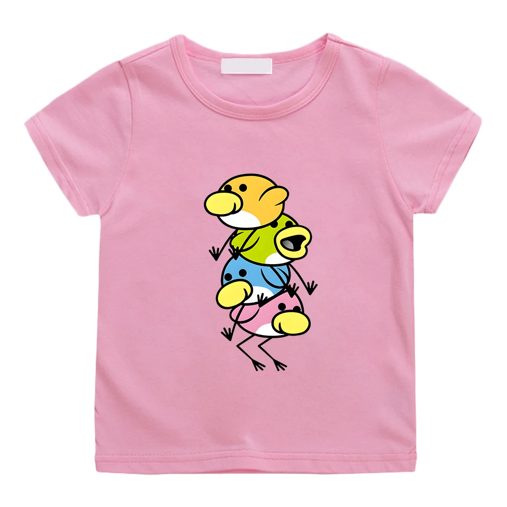 

Футболка с принтом игры Huebird of Happiness, Повседневная летняя футболка с коротким рукавом из 100% хлопка для мальчиков и девочек, детские футболки, Топ