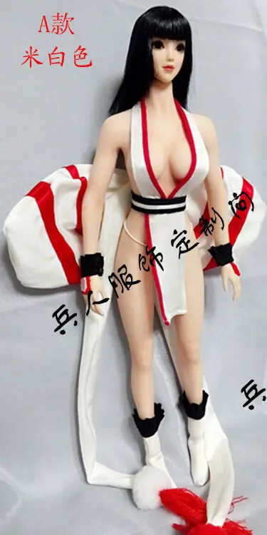 

1/6 White Clothes Suit of Kimono Model for 12" Ph Female Big Bust Body