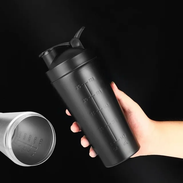 500/750ml Stainless Steel Protein Powder Shaker Bottle with Steel Ball and Scale Leak Proof Gym Fitness Sport Whey Shakes Cup 2