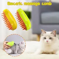 Steam Brush Electric Sprayer For Massage Pet Grooming Tool Shedding 3 In 1 Electric Sprays Massage Combs Cat Dog Steamy Brush 2