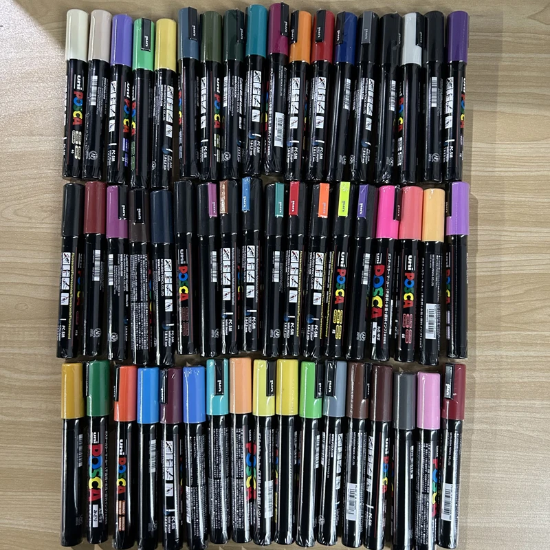 54 Colors uni POSCA Marker Pens,PC-5M Acrylic Paint Pens Art Markers Painting for Rock Painting Graffitti 2