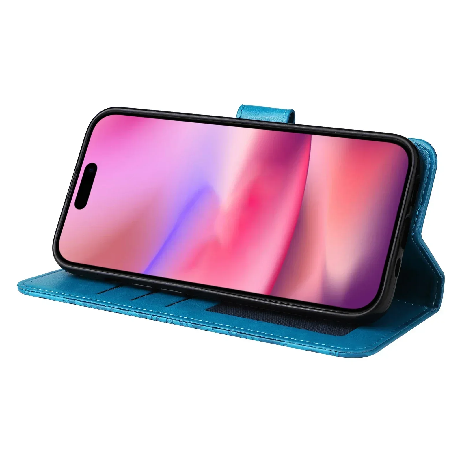 Luxury Retro Leather Wallet Case - Full Cover Book Holder