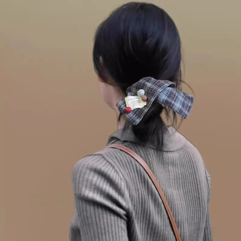 Chic Lace-Trimmed Knitted Hair Ties - Korean Style Retro Accessories
